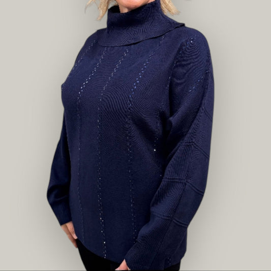 Audrey's - Deep Sea Cowl Neck Sweater