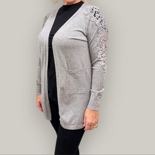 Audrey's - Lace & Sparkle Open Cardigan