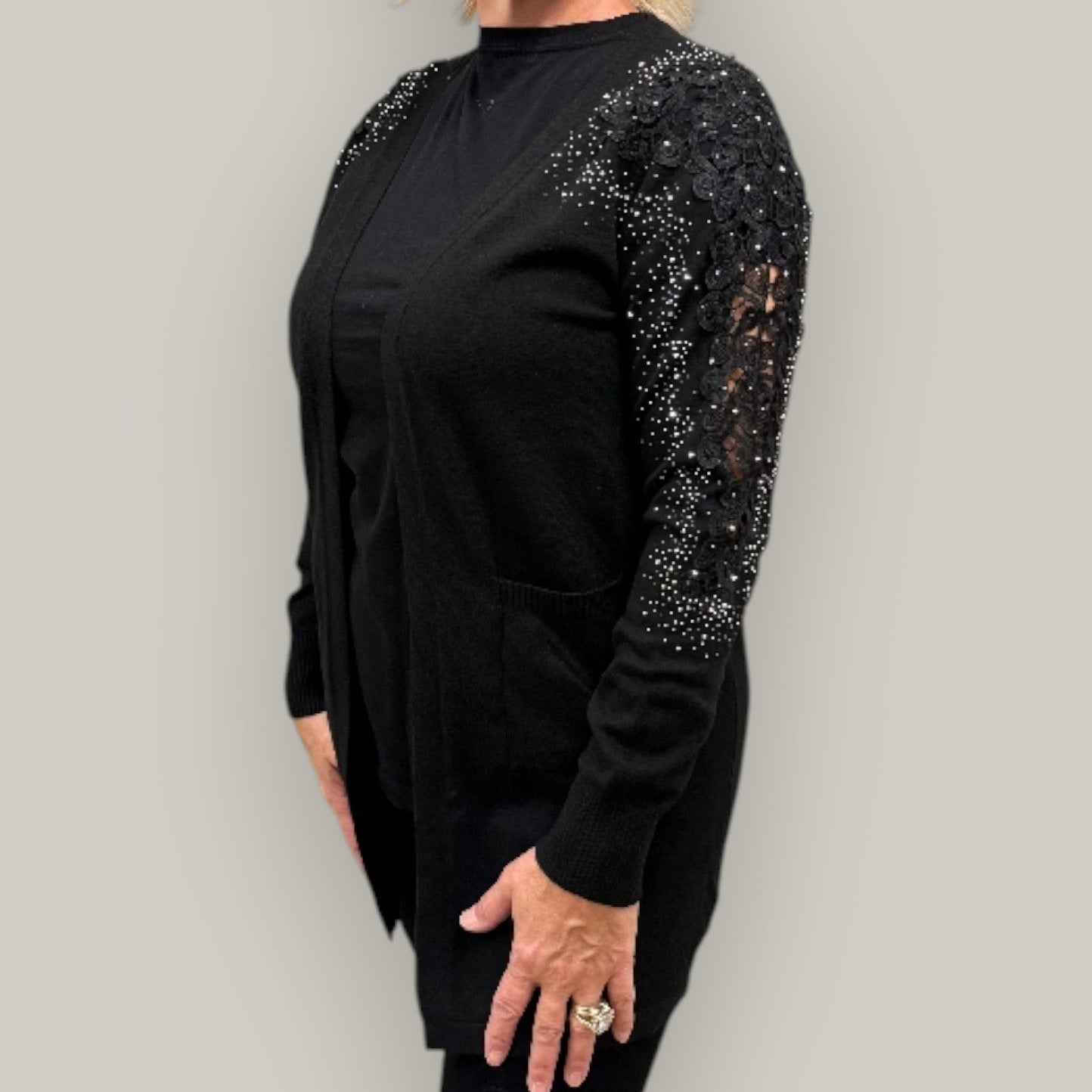 Audrey's - Lace & Sparkle Open Cardigan