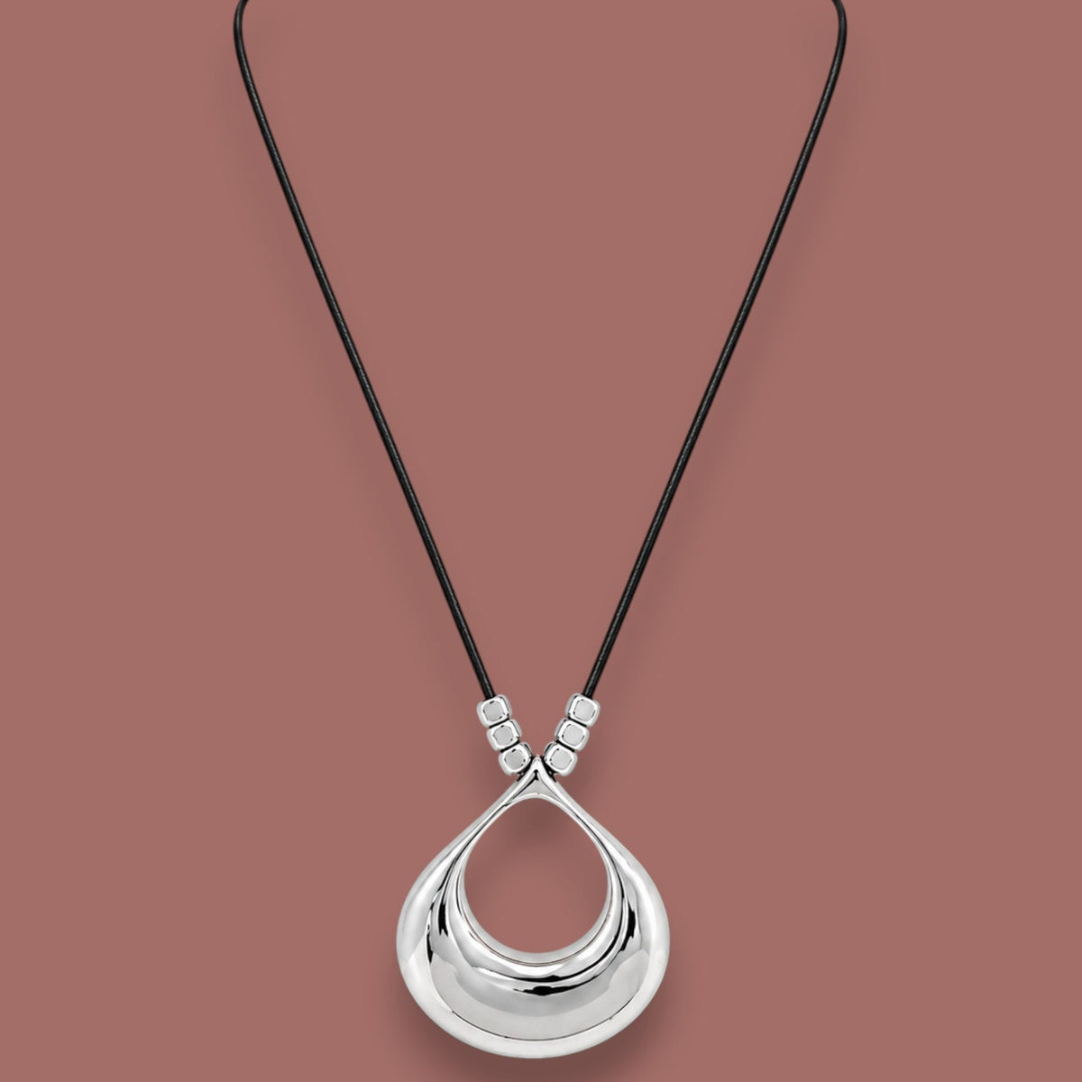 Merx - Open Teardrop Pendant Necklace