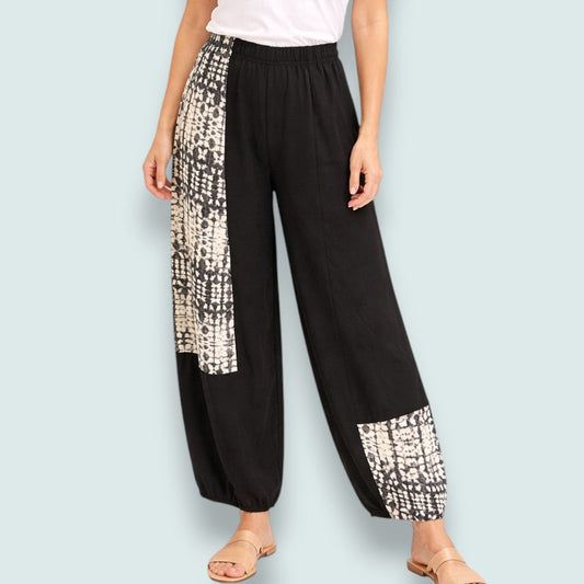 Minkas - Artisan Contrast Wide-Leg Pant