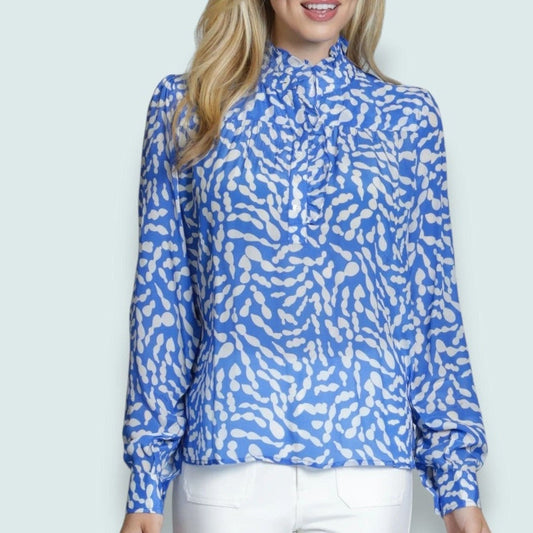 APNY - Ruffle Half Placket Blouse
