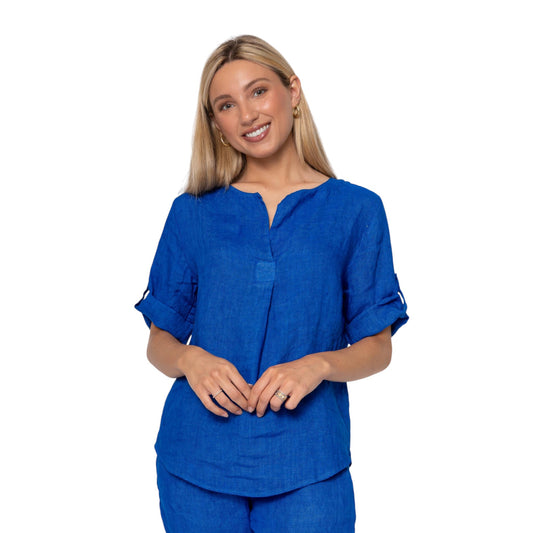 Linen Luv - V-Neckline Blouse