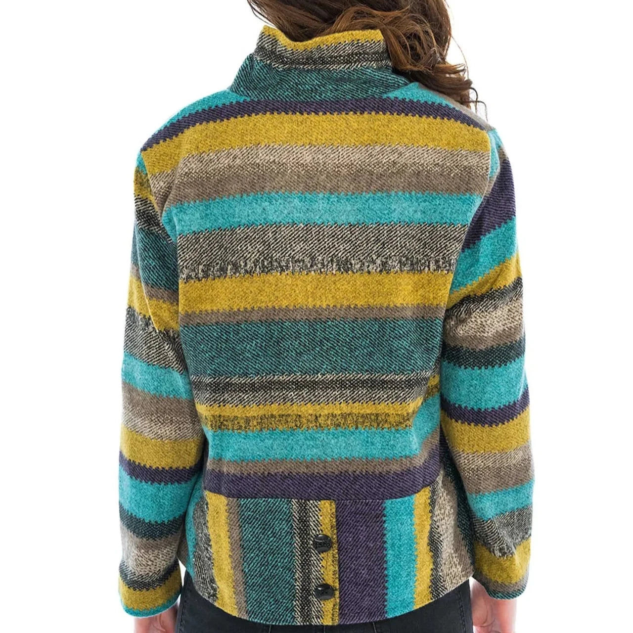 Trisha Tyler - Striped Jacket With Button Detail