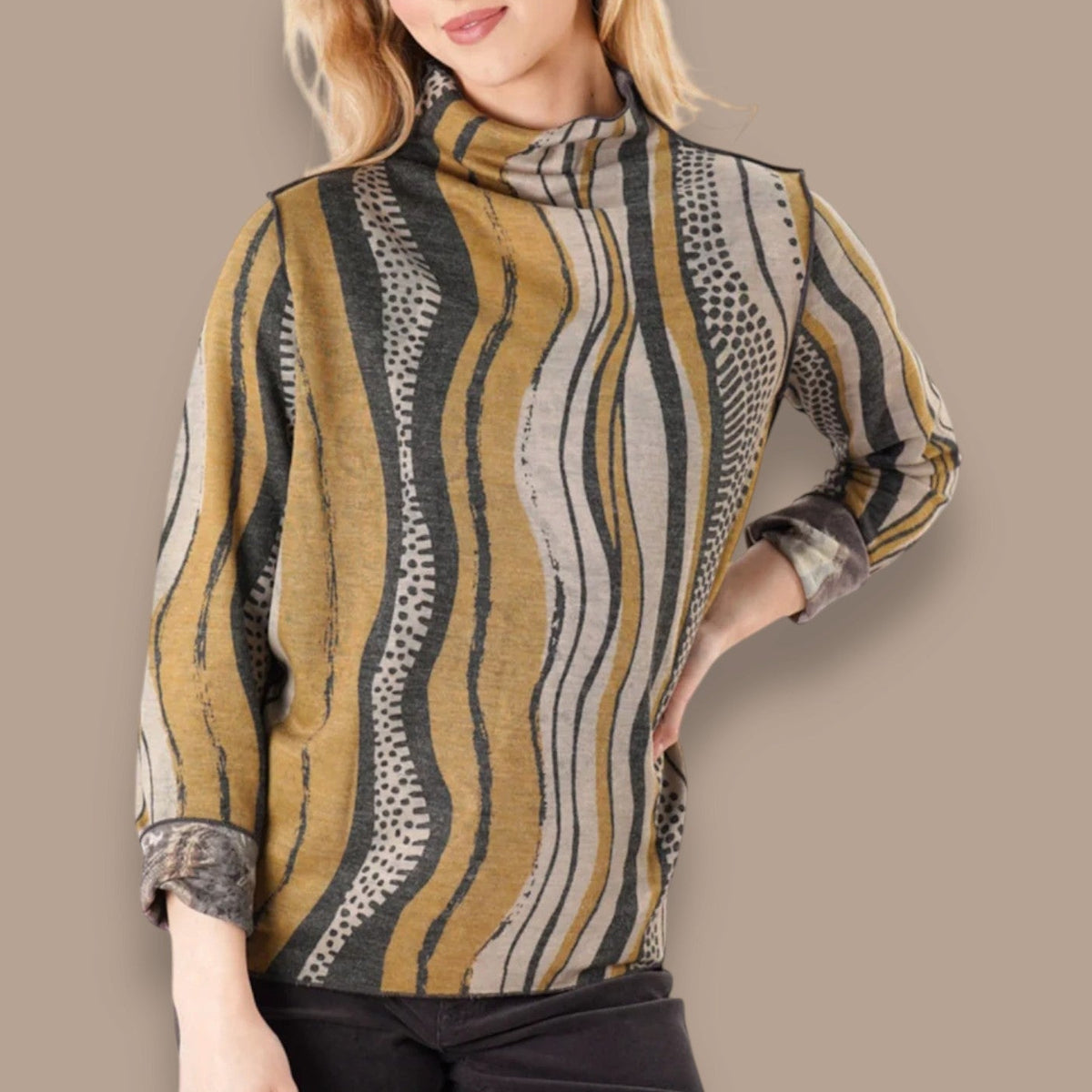 Trisha Tyler - Reversible Mock-Neck Top