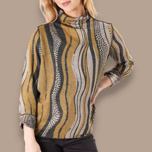 Trisha Tyler - Reversible Mock-Neck Top