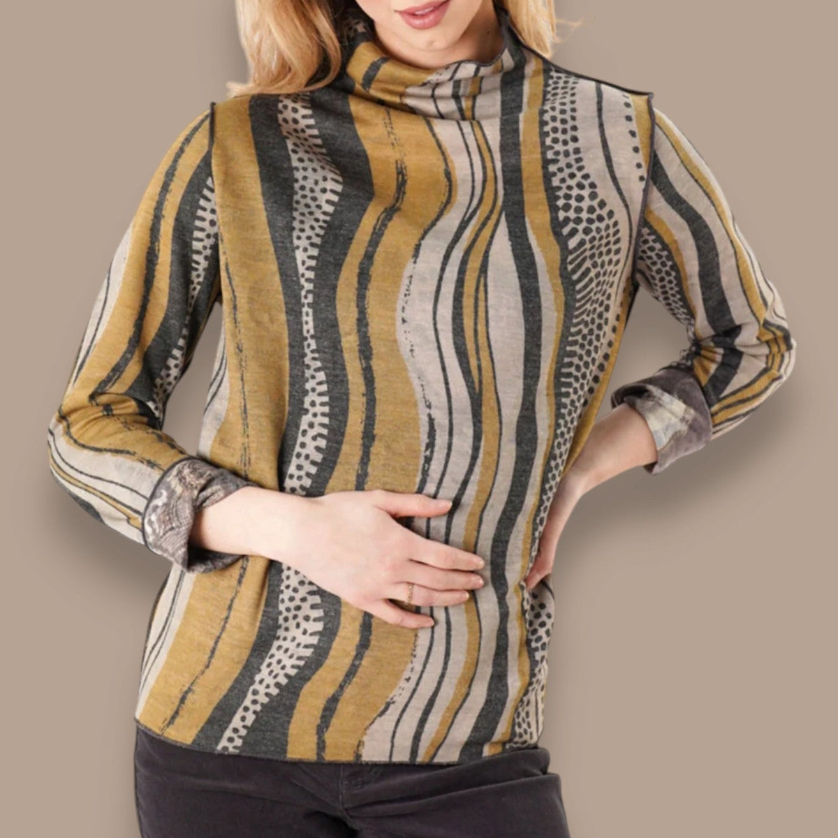 Trisha Tyler - Reversible Mock-Neck Top