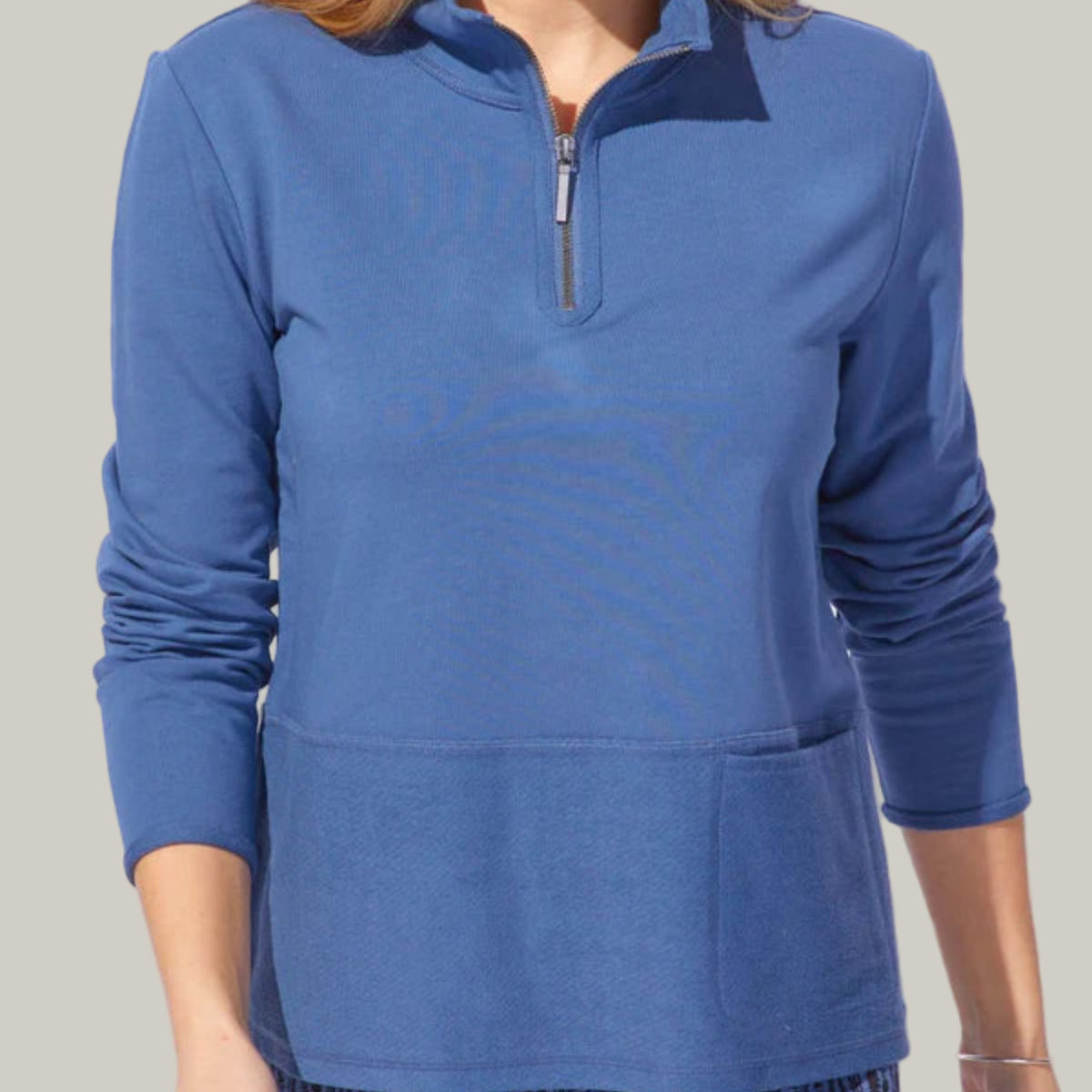 Escape - Ocean Front Terry Cozy Quarter Zip Sweater