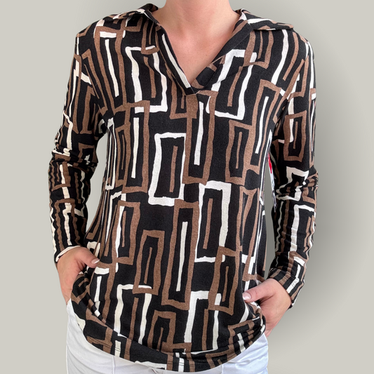 DeVia - Geometric Patterned Top