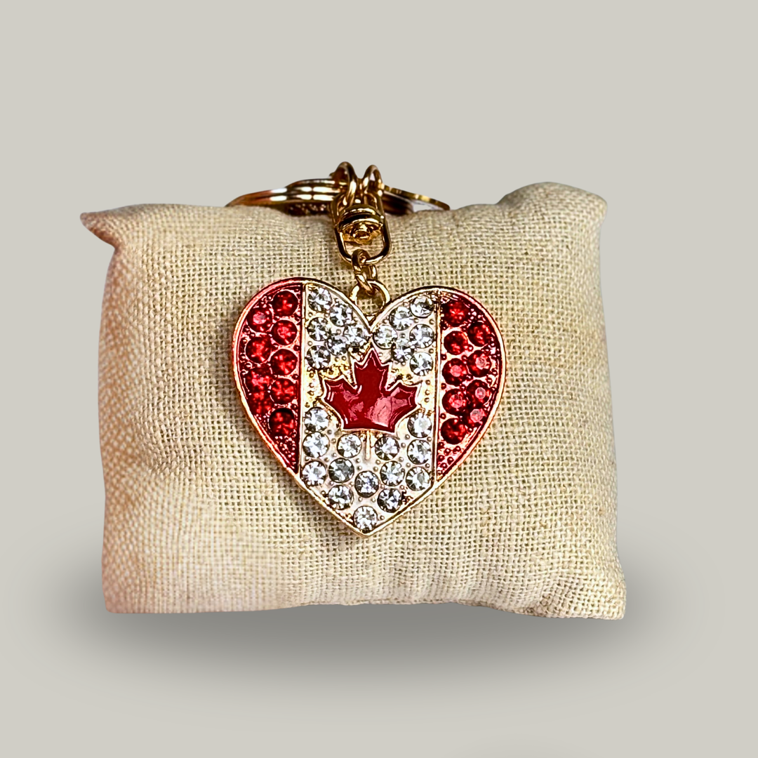 Jacqueline Kent - Canadian Heart Keychain