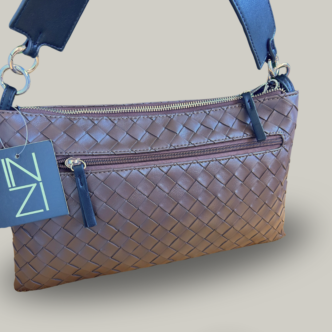 Inzi - Quilted Faux Leather Clutch