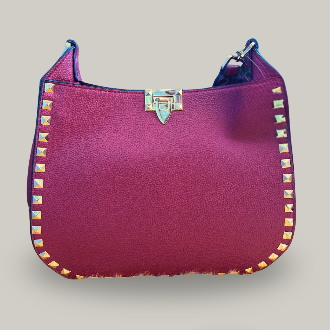 Inzi - Studded Leather Crossbody Bag