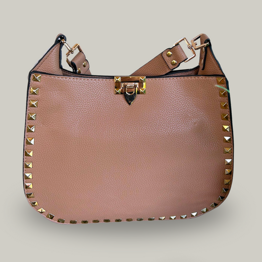 Inzi - Studded Leather Crossbody Bag