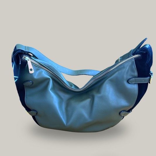 Inzi - Suede Leather Mix Sling Bag