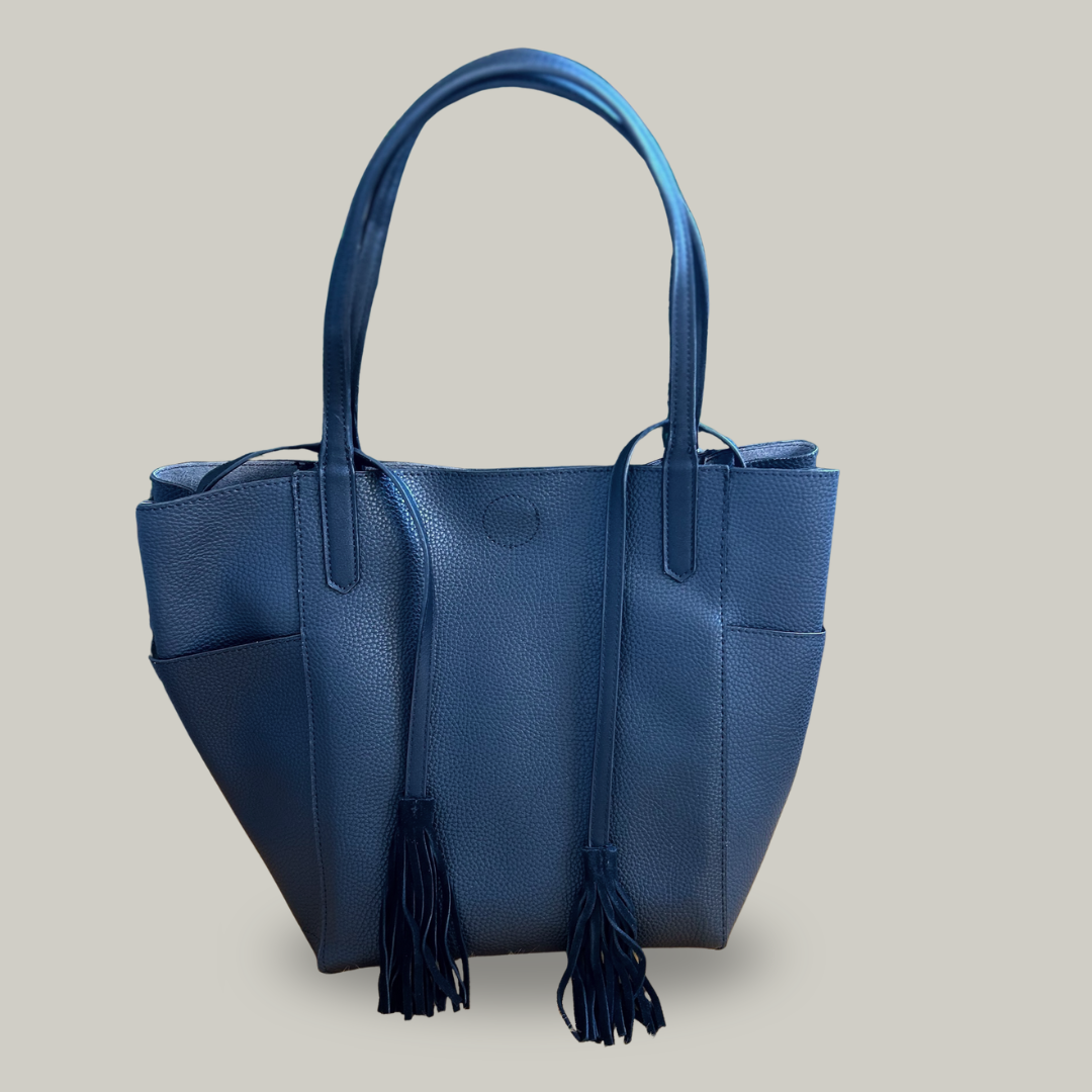Inzi - Large Faux Leather Tote Bag