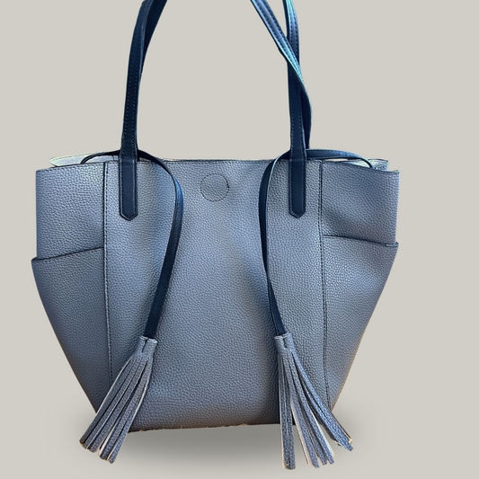 Inzi - Large Faux Leather Tote Bag