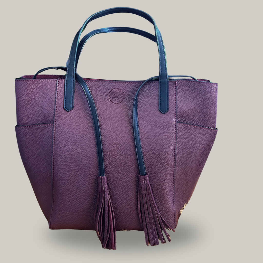 Inzi - Large Faux Leather Tote Bag
