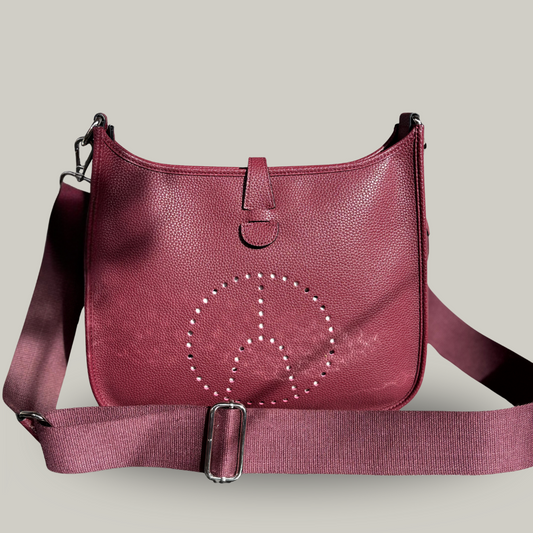 Inzi - Large Peace Sign Crossbody Bag