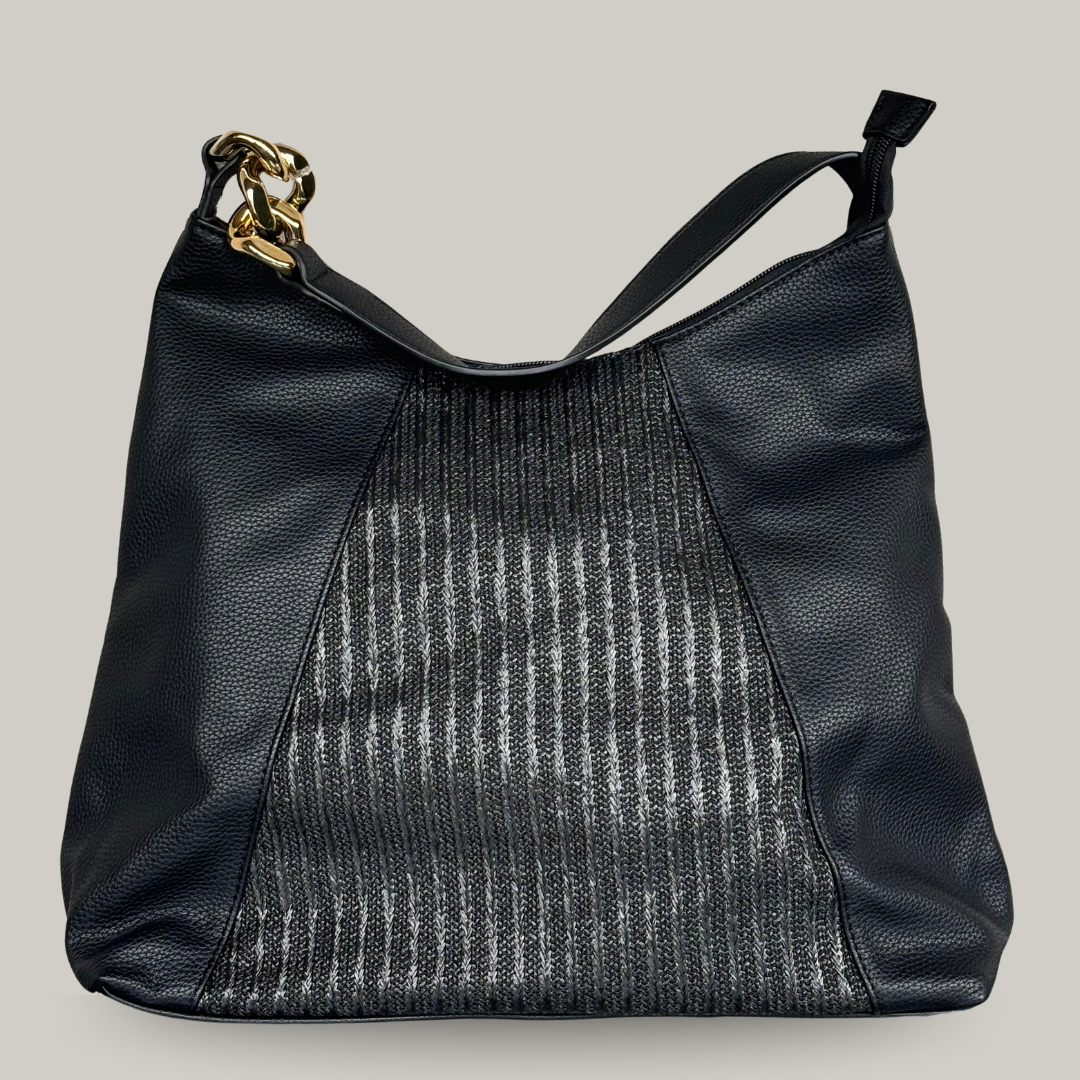 Passion - Textured Faux Leather Shoulder Bag