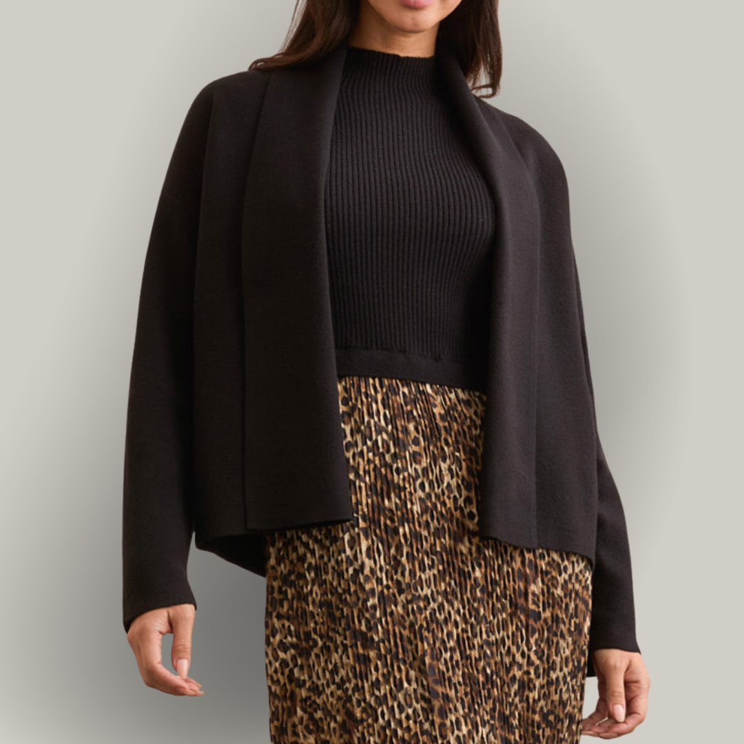 Tribal - Double Knit Shawl Collar Coatigan