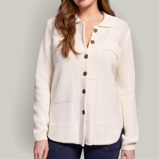 Tribal - Special Wash Sweater Shacket