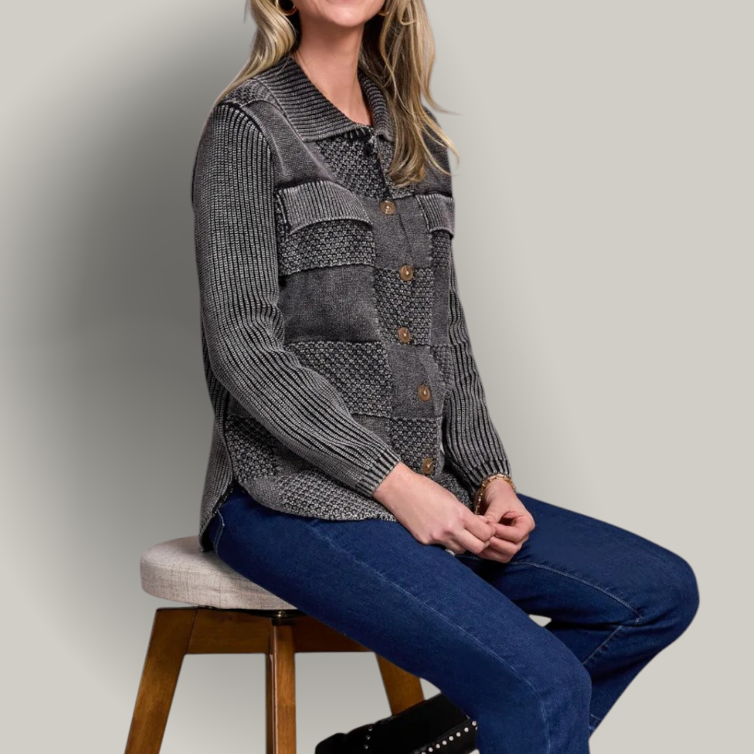 Tribal - Special Wash Sweater Shacket