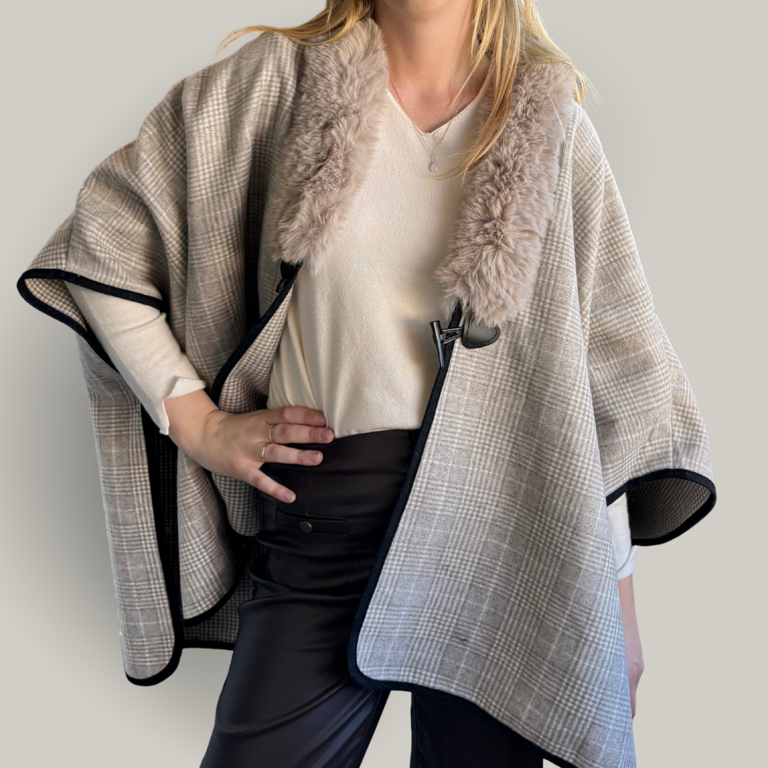 Alina - Patterned Poncho