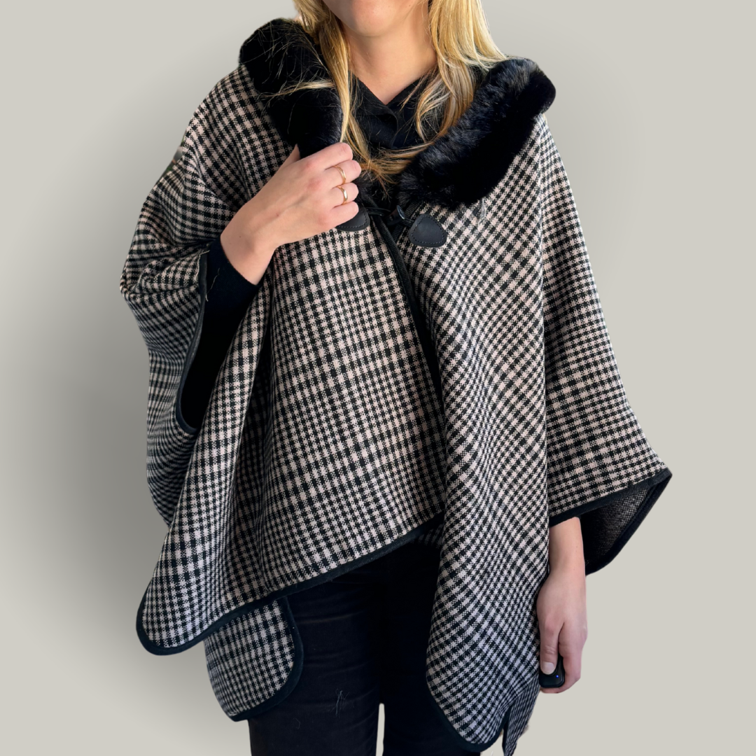 Alina - Patterned Poncho
