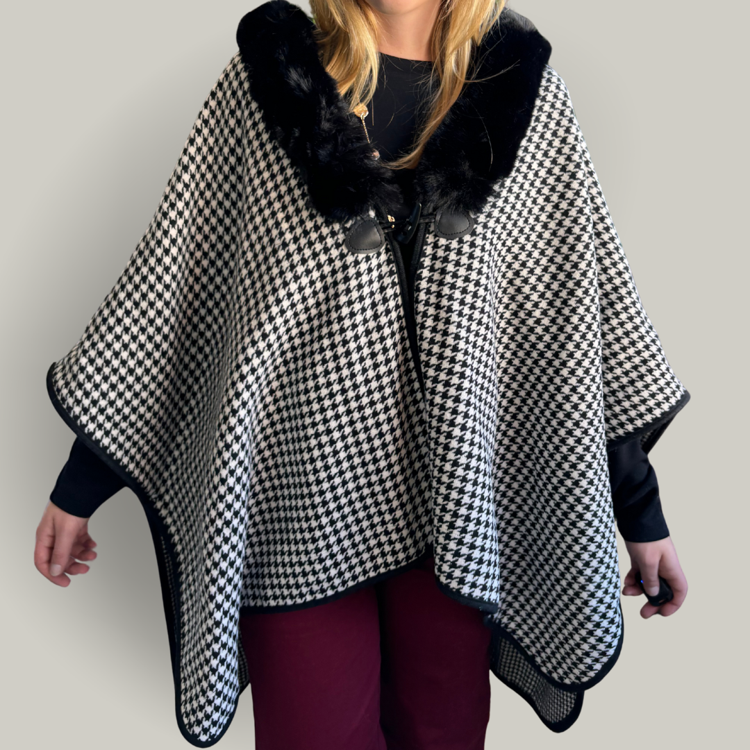Alina - Patterned Poncho