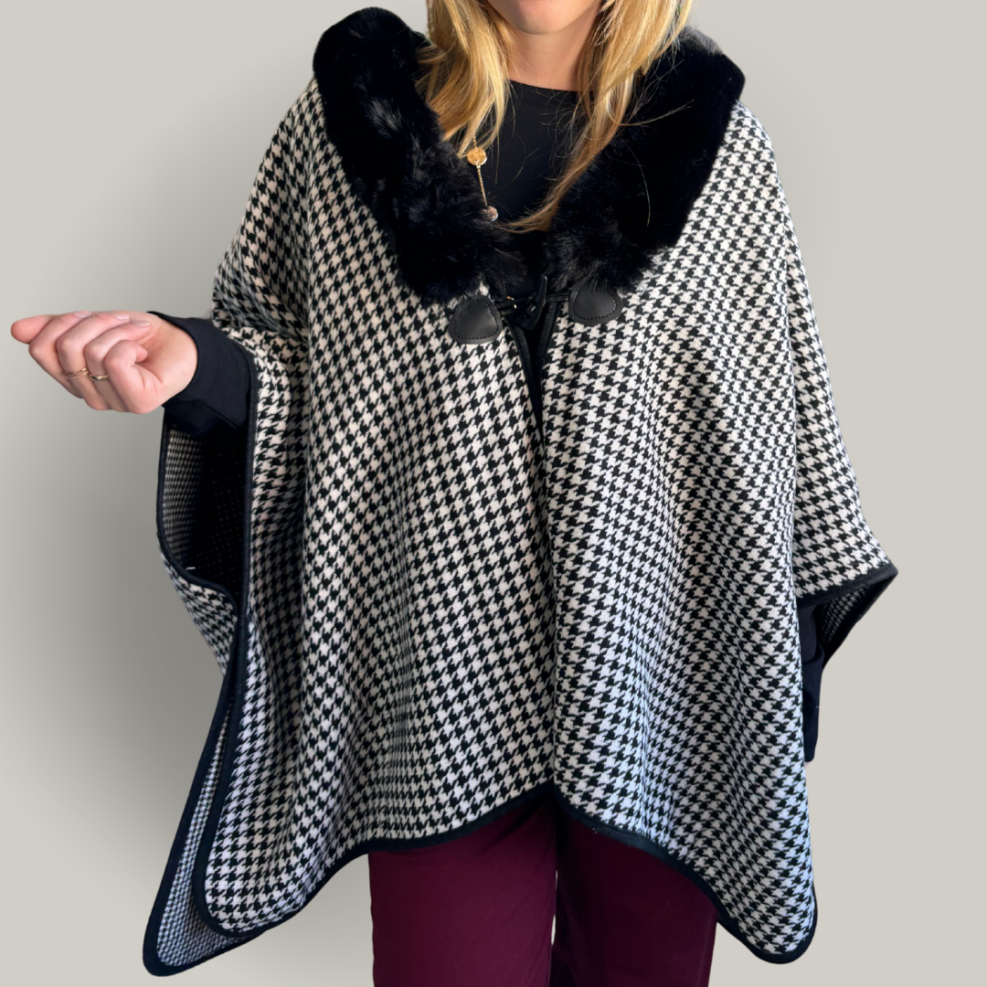 Alina - Patterned Poncho