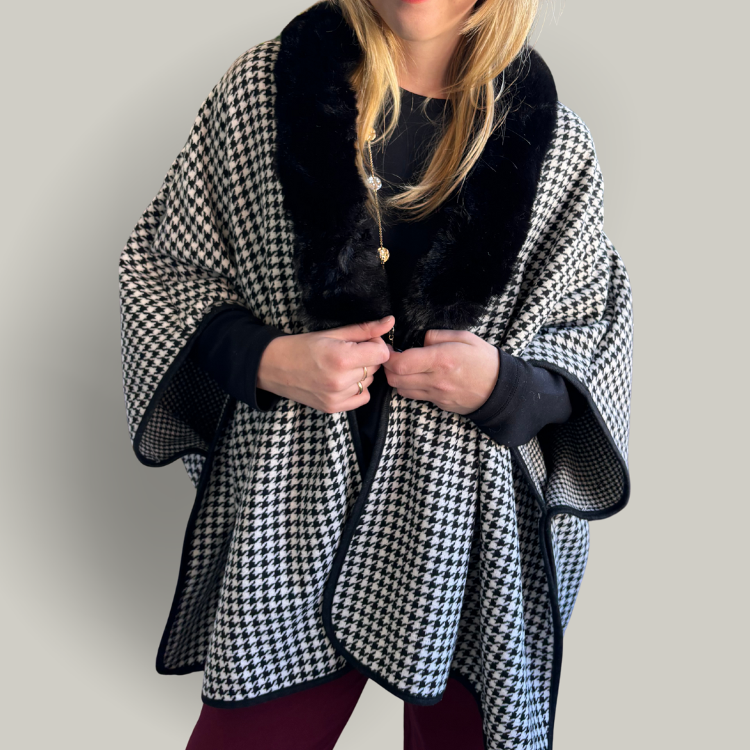 Alina - Patterned Poncho