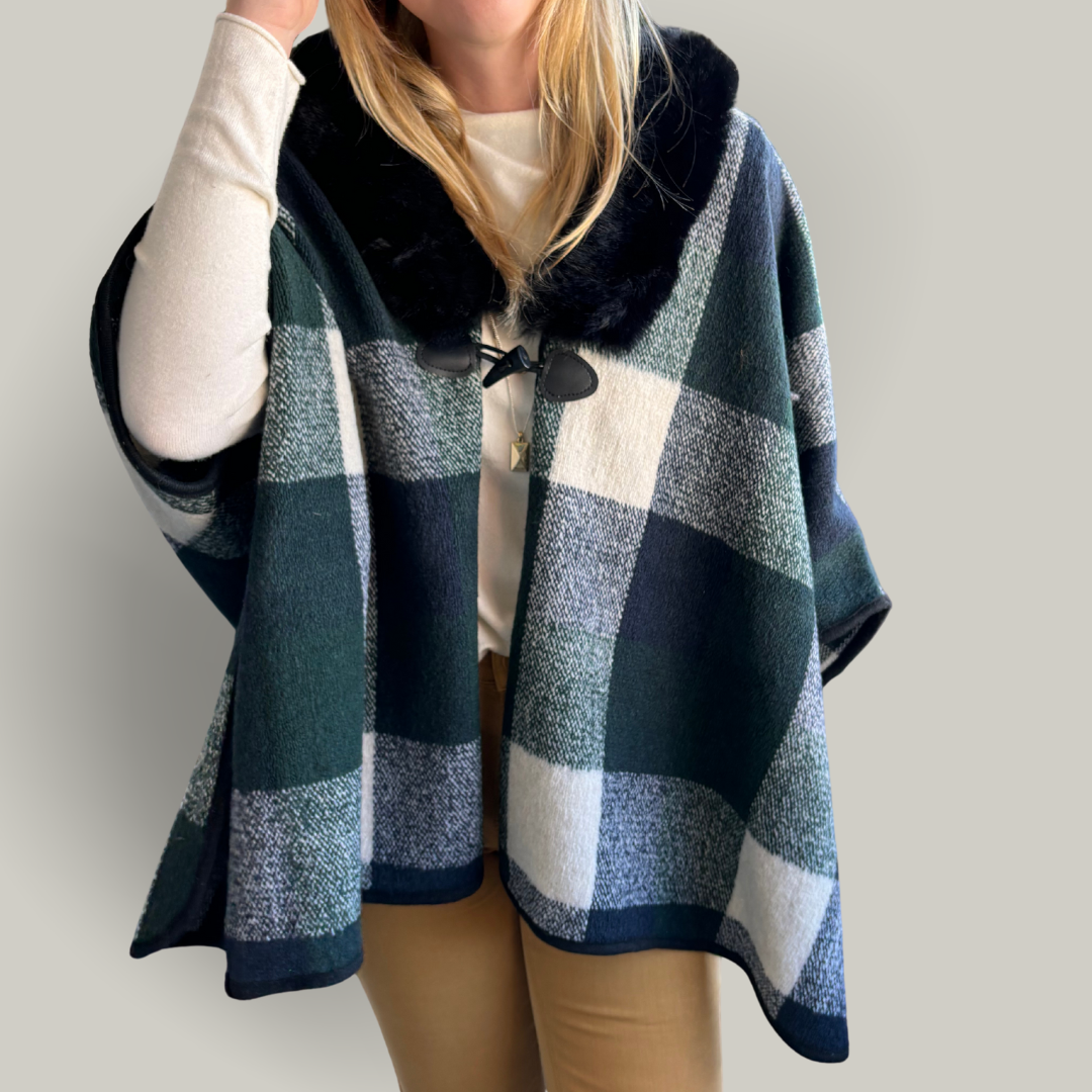 Alina - Patterned Poncho