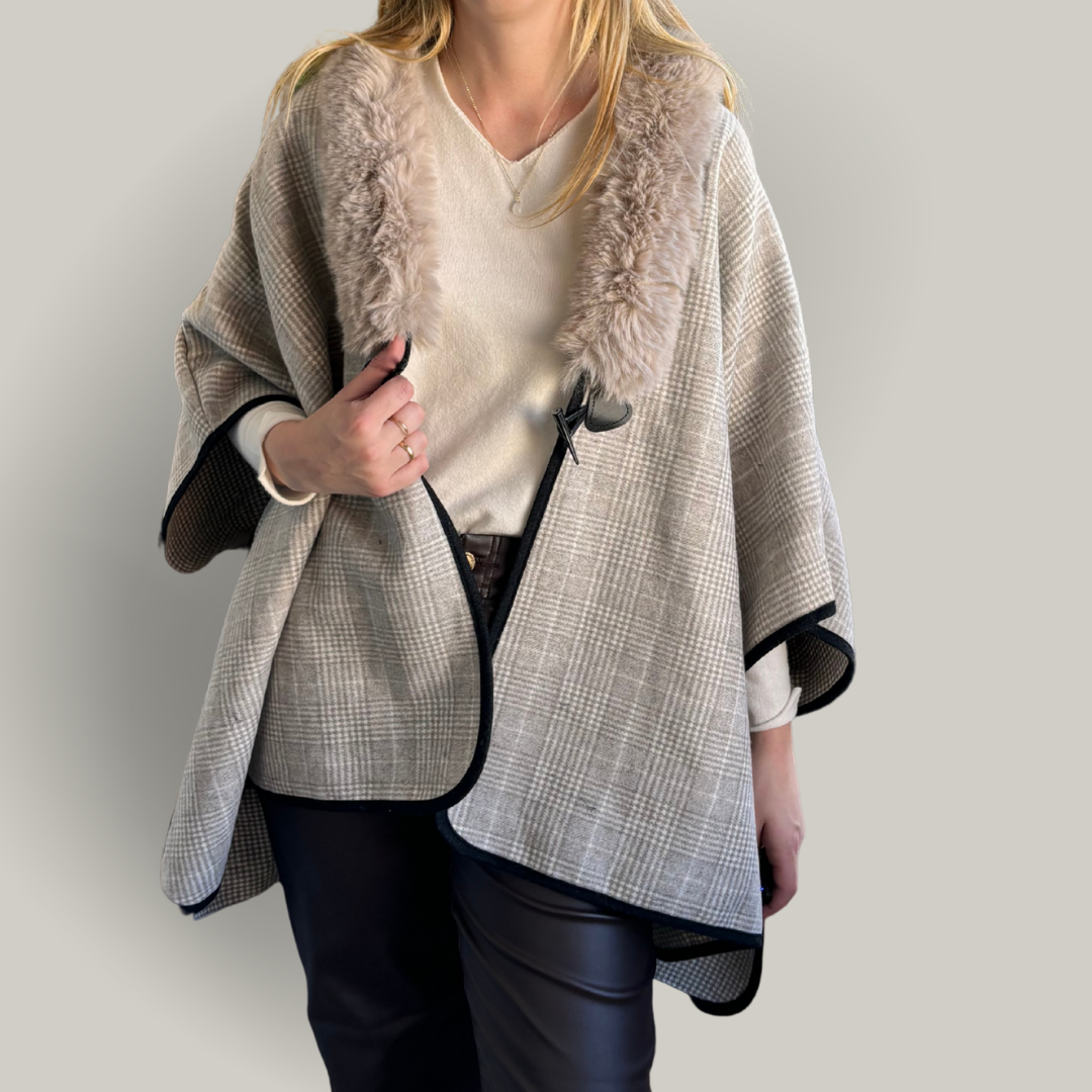 Alina - Patterned Poncho