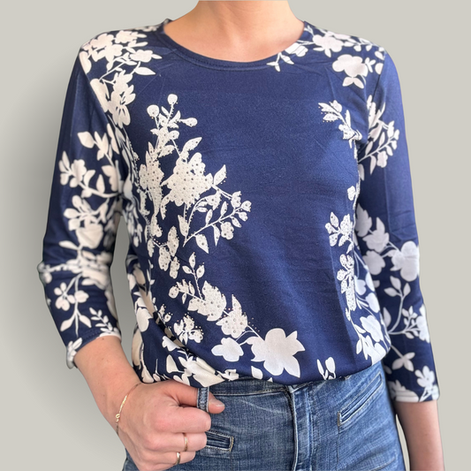Alina - Floral Patterned 3/4 Sleeve Top