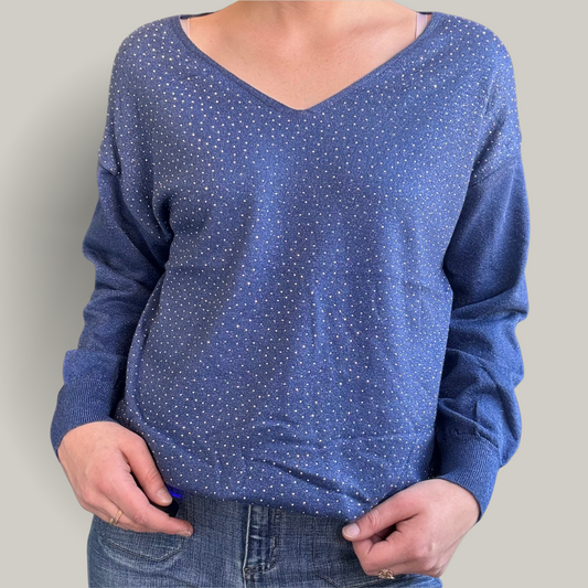 Alina - V-Neck Sparkle Sweater