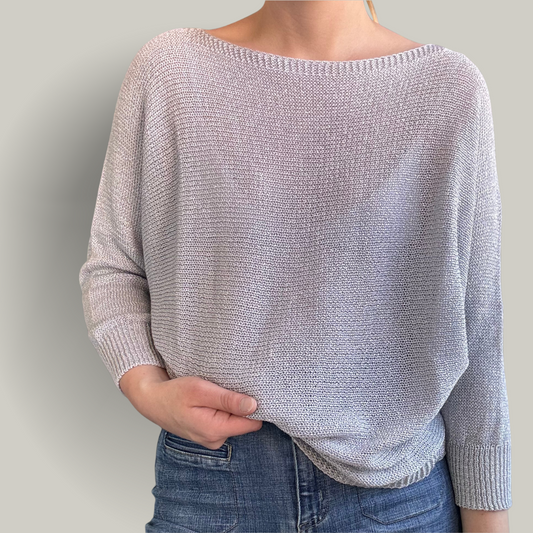 Moda Elegante - Sparkle Batwing Sleeve Top