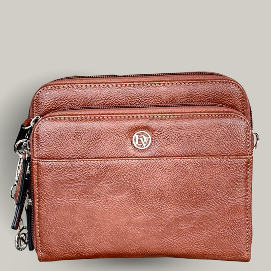 La Diva - Top Zip Crossbody Purse