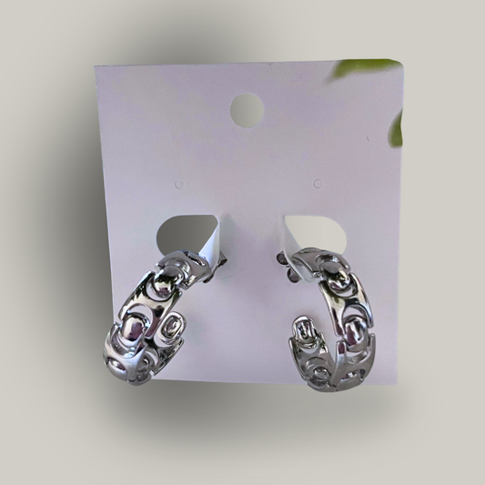 Merx - Cut Out Silver Hoops