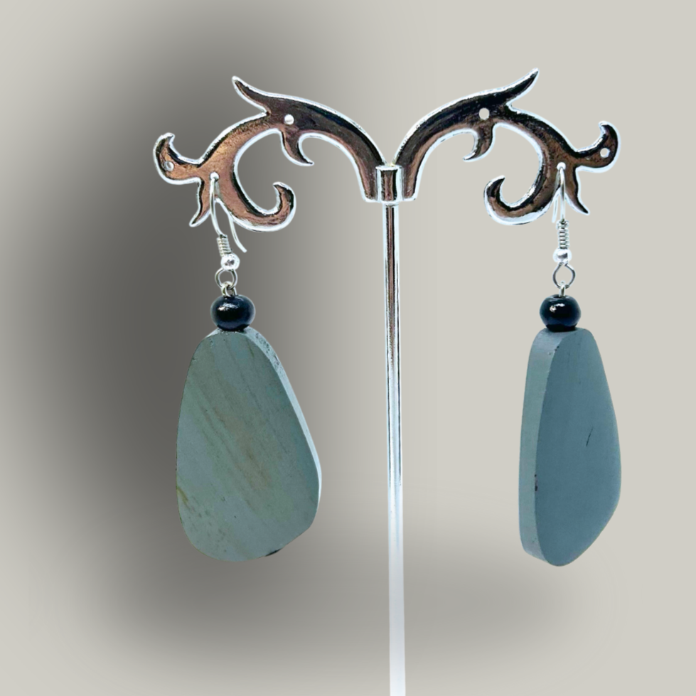 Suzie Blue - Flat Beaded Earrings