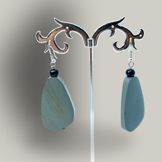 Suzie Blue - Flat Beaded Earrings