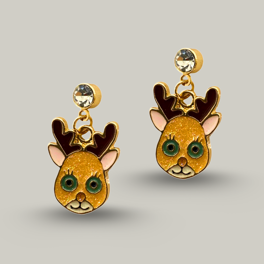 Audrey's - Dangle Reindeer Earrings