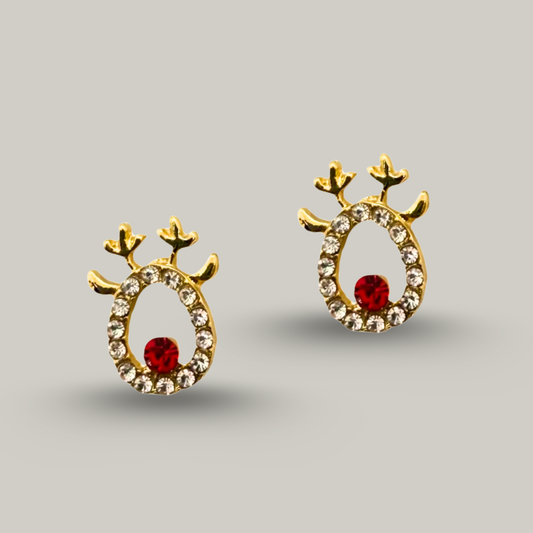 Audrey's - Reindeer Head Stud Earrings