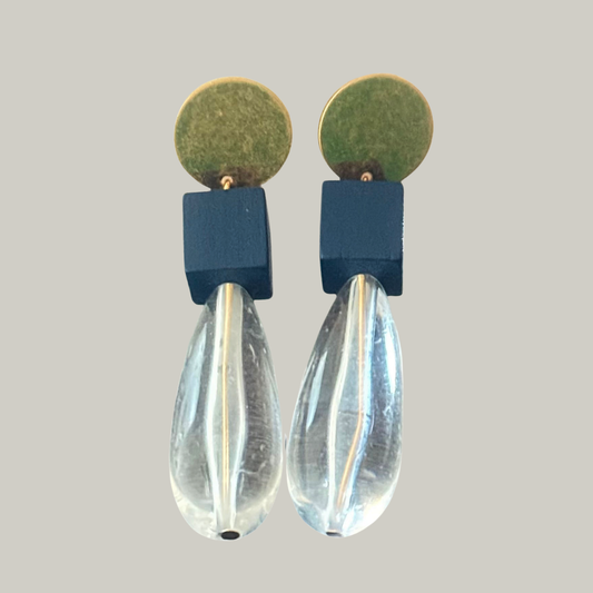 Merx - Clear Tear Drop Earring