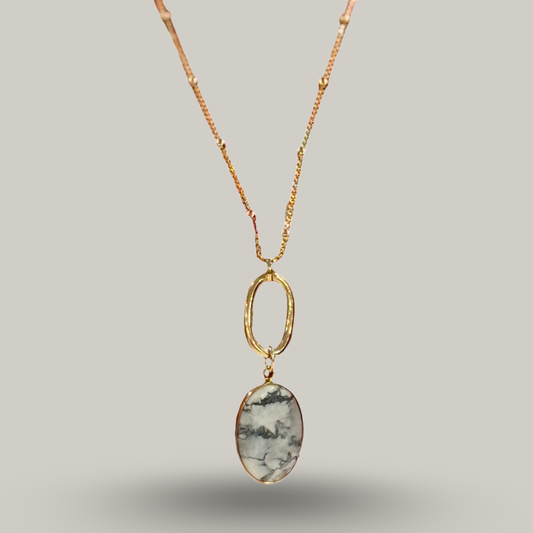 Merx - Oval Pendant Necklace