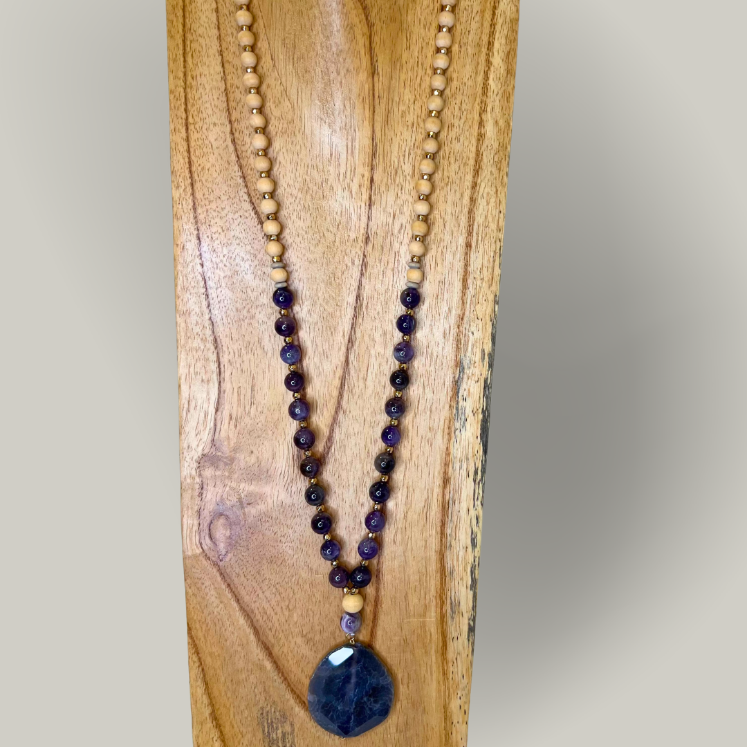 Merx - Wooden and Beaded Necklace