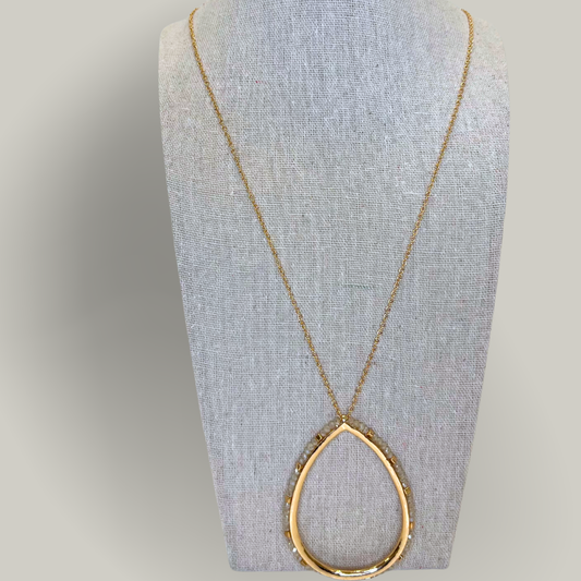Merx - Long Chain With Beaded Pendant