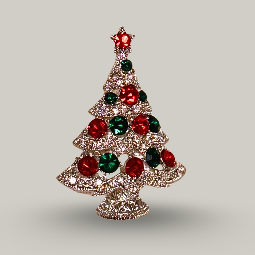 Evershine - Diamond Christmas Tree Brooch
