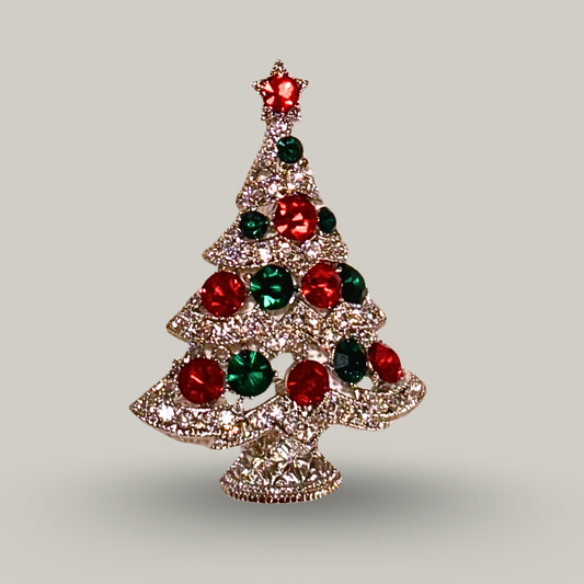 Evershine - Diamond Christmas Tree Brooch