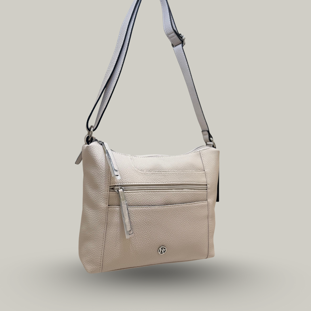 La Diva - Cross-Body Handbag With Double Top Zip Closure
