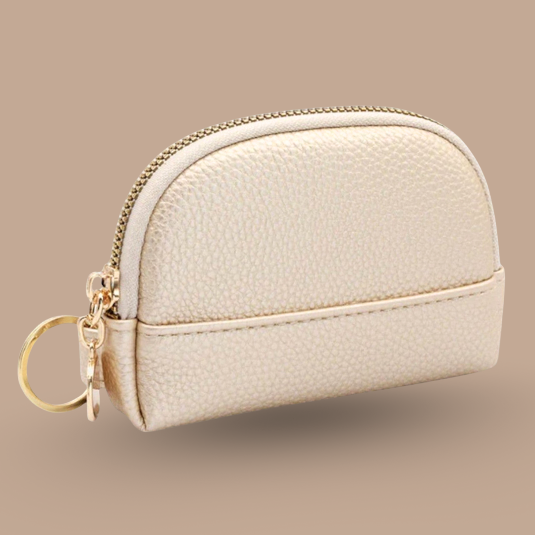 Audrey's - Pebbled Coin Purse With Key Ring